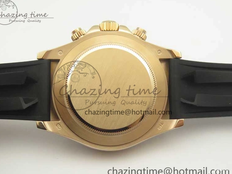 Best Dial ARF Clone Black Gold Rubber Rose On 1:1 Edition Super V2 Daytona 116515 Strap A4130 0225